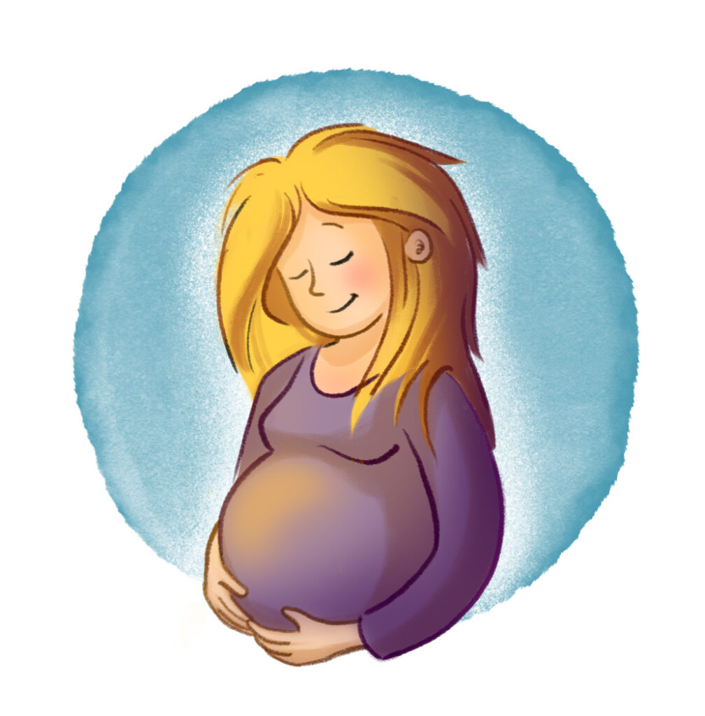 Illustration einer Schwangeren