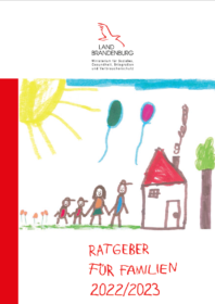 Titelseite des Ratgebers mit einem gemalten Kinderbild