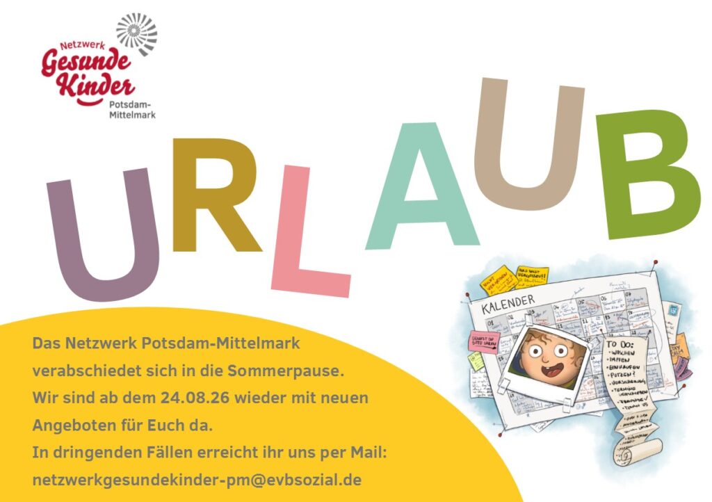 Ankündigung Urlaubszeit